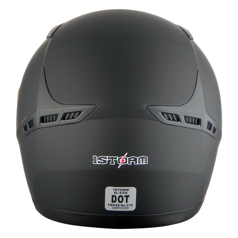 1STORM Motorcycle Bike Full FACE Helmet Booster MATT Black; Size L (59-60 CM) - Image 5